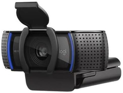 Logitech C920S Pro HD Webcam Bundle with Webcam Stand with Selfie Ring Light and 4-Port USB Hub (3 Items) in Saudi Arabia