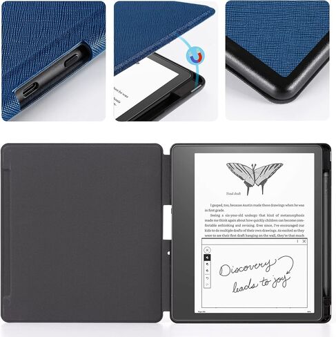 CoBak Case for Tablet Reader - All New PU Leather Cover with Auto Sleep Wake Feature for Tablet Reader 10.2" 2022 & 2024 Released with Pen Holder (not Compatible with Remarkable),Deep Blue in Saudi Arabia