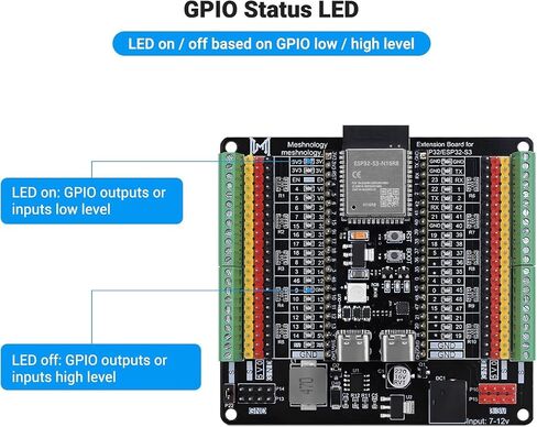 ESP32 ESP32-S3 Development Board + N40 Breakout Board for ESP32 / ESP32-S3 WROVER WROOM DevKitC/NodeMCU Expansion Board N16R8 Development Board with Dual-Mode Wi-Fi and Bluetooth ESP32 Kit in Saudi Arabia