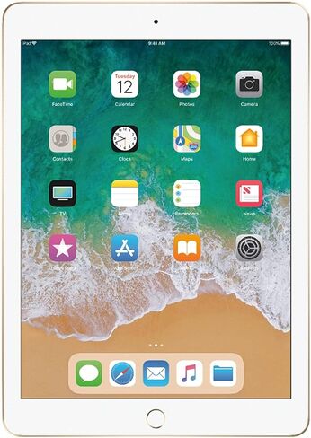 Apple iPad with WiFi, 128GB, Gold (2017 Model) (Renewed) in Kuwait