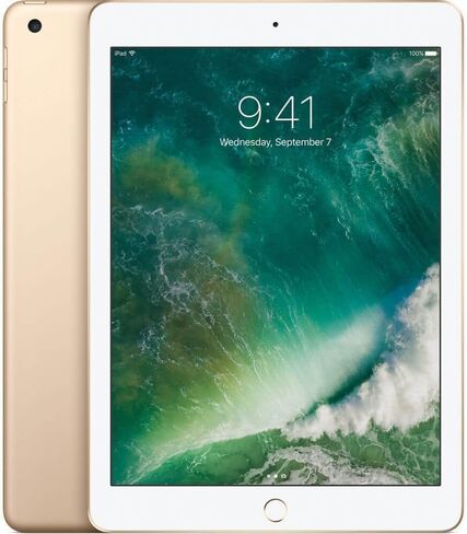 Apple iPad with WiFi, 128GB, Gold (2017 Model) (Renewed) in Kuwait