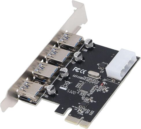 بطاقة توسيع USB 3.0 PCI Express فائقة السرعة، 4 منافذ، 5 جيجابت في الثانية، تقنية ذاتية التشغيل، محور داخلي للكمبيوتر المكتبي in Kuwait