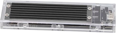 حافظة محول Ciciglow شفافة NVME M.2 إلى Type C USB3.1 Gen2 متوافقة للغاية مع مختلف أوامر SSD (أسود) in Saudi Arabia