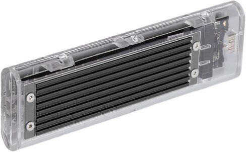 حافظة محول Ciciglow شفافة NVME M.2 إلى Type C USB3.1 Gen2 متوافقة للغاية مع مختلف أوامر SSD (أسود) in Saudi Arabia