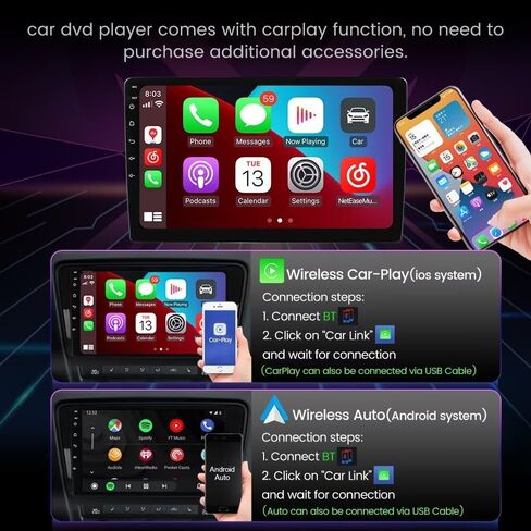 Car Radio for Volkswagen Jetta 5 2005-2010 2GB RAM 64GB ROM, Biorunn 10.1 Inch Touchscreen Stereo Head Unit Wireless Car-Play Android Auto Blue-Tooth GPS Navi WiFi FM SWC RDS Blue-Tooth WiFi in Saudi Arabia