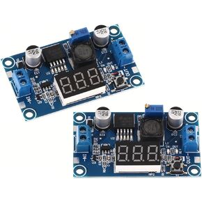 LM2596S DC-DC Adjustable Step-Down Module with Digital Display Voltmeter - Voltage Regulator 12V - Buck Converter with Stabilized Power Supply （Red 3Pcs） in Saudi Arabia