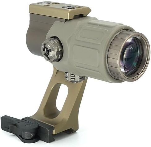 مكبر بندقية G33/G43/G45 3X/5X، رؤية ثلاثية الأبعاد، عدسة مكبرة للمرآة 3x/5X، تعديل الوجه الجانبي القابل للطي، مع مفتاح إلى الجانب حامل QD سريع الانفصال in Kuwait