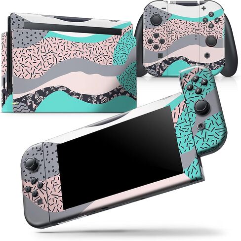 Design Skinz - Compatible with Nintendo DSi XL - Skin Decal Protective Scratch-Resistant Removable Vinyl Wrap Cover - Retro Summer Mint and Coral in Saudi Arabia