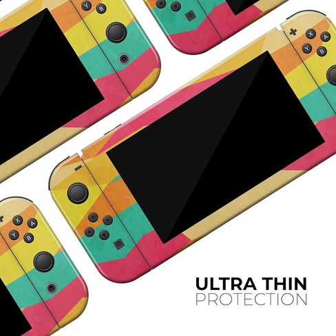 Design Skinz - Compatible with Nintendo Switch Dock Only - Skin Decal Protective Scratch-Resistant Removable Vinyl Wrap Cover - Vibrant Bright Colored Connect Pattern in Saudi Arabia