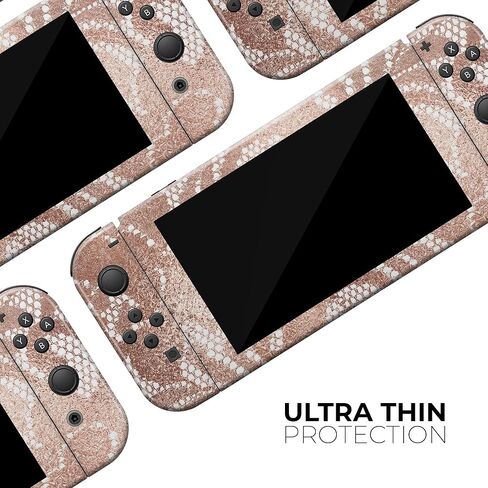 Design Skinz - Compatible with Nintendo DSi XL - Skin Decal Protective Scratch-Resistant Removable Vinyl Wrap Cover - Rose Gold Lace Pattern 14 in Saudi Arabia