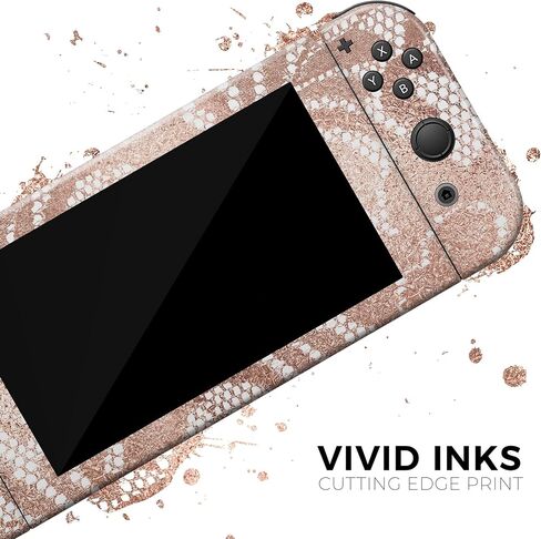 Design Skinz - Compatible with Nintendo DSi XL - Skin Decal Protective Scratch-Resistant Removable Vinyl Wrap Cover - Rose Gold Lace Pattern 14 in Saudi Arabia