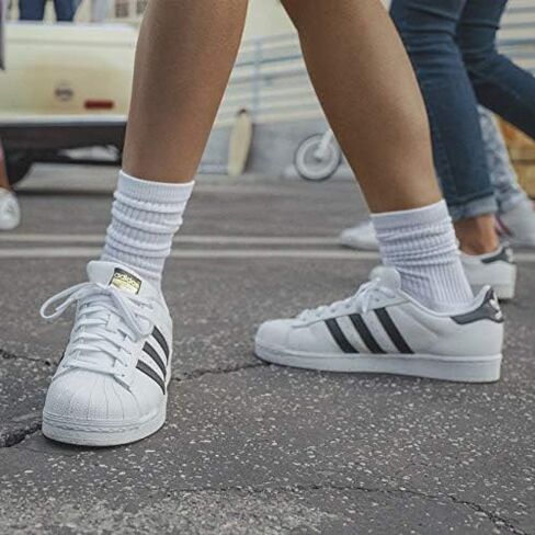adidas Originals Superstar Sneaker, White/White/Core White, 5.5 US Unisex Big Kid in Saudi Arabia