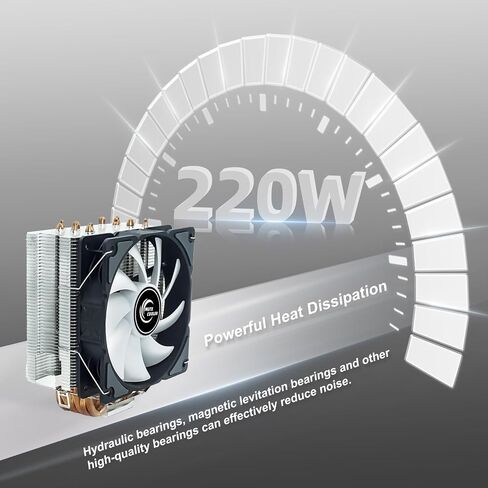 HD690 CPU Air Cooler, Nickel Plated 6 Heat Pipes, 90mm PWM FanEnabled Aluminum Heatsink Cover, for AMD AM4/AM5/Intel LGA 1150/1151/1155/1200/1700/1851 in Saudi Arabia