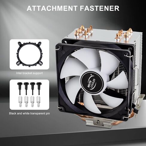 HD690 CPU Air Cooler, Nickel Plated 6 Heat Pipes, 90mm PWM FanEnabled Aluminum Heatsink Cover, for AMD AM4/AM5/Intel LGA 1150/1151/1155/1200/1700/1851 in Saudi Arabia