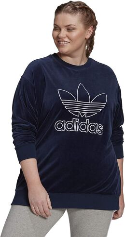 adidas Originals Women's Velour Trefoil Crew Sweatshirt in Saudi Arabia