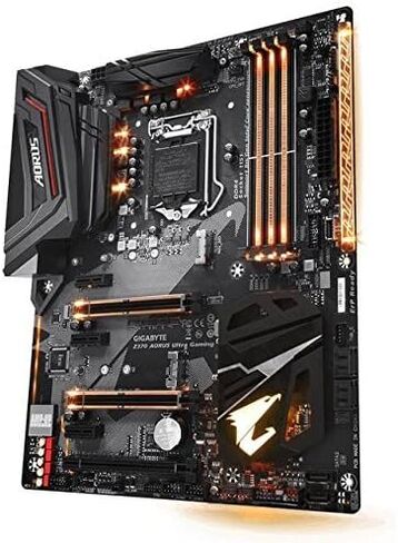 GIGABYTE Z370 AORUS Ultra Gaming (Intel LGA1151/ Z370/ ATX/ 2xM.2/ Front USB 3.1/ RGB Fusion/ Fan Stop / SLI / Motherboard) (Renewed) in Saudi Arabia