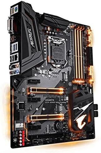 GIGABYTE Z370 AORUS Ultra Gaming (Intel LGA1151/ Z370/ ATX/ 2xM.2/ Front USB 3.1/ RGB Fusion/ Fan Stop / SLI / Motherboard) (Renewed) in Saudi Arabia