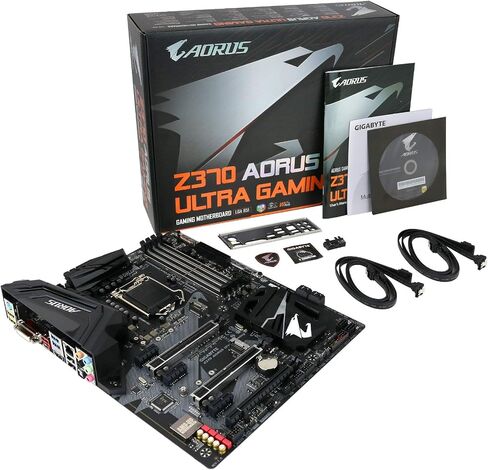 GIGABYTE Z370 AORUS Ultra Gaming (Intel LGA1151/ Z370/ ATX/ 2xM.2/ Front USB 3.1/ RGB Fusion/ Fan Stop / SLI / Motherboard) (Renewed) in Saudi Arabia