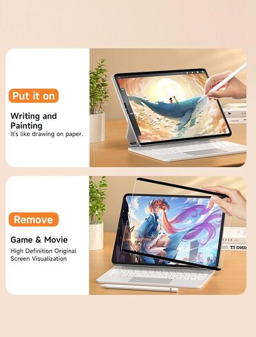 Paper-Feel Magnetic Screen Protector Compatible for iPad 10th Generation (2022), Write and Draw Like on Paper, Detachable and Reusable, Matte Finish in Saudi Arabia