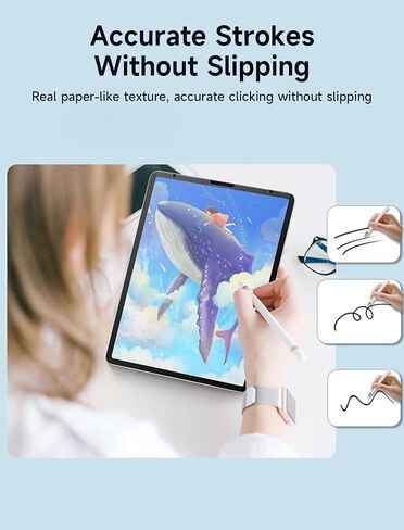 Paper-Feel Magnetic Screen Protector Compatible for iPad 10th Generation (2022), Write and Draw Like on Paper, Detachable and Reusable, Matte Finish in Saudi Arabia