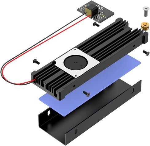 M.2 Heatsink NVME 2280 SSD Heat Sink Support Single Double Sided M2 SSD Cooling with Thermal Silicone Pads Cooler for Computer PC PS5 PCIE NVME or NGFF SATA M.2 SSD Installation in Saudi Arabia