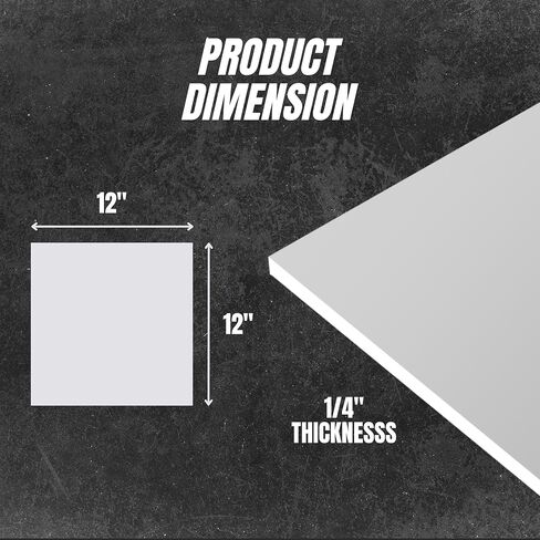 ملاءة PVC موسعة – إسفنج متين خفيف الوزن – 6 مم (1/4 بوصة) – 12 × 12 بوصة – أبيض – مثالية للإشارات وشاشات وطباعة رقمية / شاشة الشاشة in Kuwait