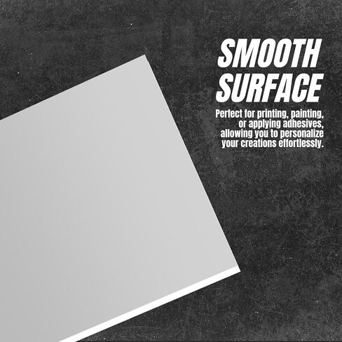 ملاءة PVC موسعة – إسفنج متين خفيف الوزن – 6 مم (1/4 بوصة) – 12 × 12 بوصة – أبيض – مثالية للإشارات وشاشات وطباعة رقمية / شاشة الشاشة in Kuwait