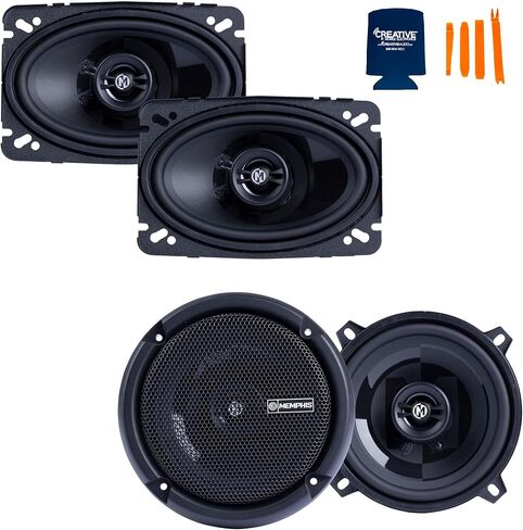 Memphis Audio 1 Pair of PRX46 4x6 Coaxial and 1 Pair of PRX5 5" Coaxial Power Reference Series Speakers in Saudi Arabia
