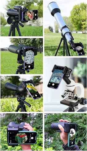 Tbest Universal Phone Adapter Binoculars Mobile Holder Telescopes Microscopes Birdwatching Astronomical ABS Plastic 23 to 50mm Eyepiece Diameter 66 95mm Width in Saudi Arabia