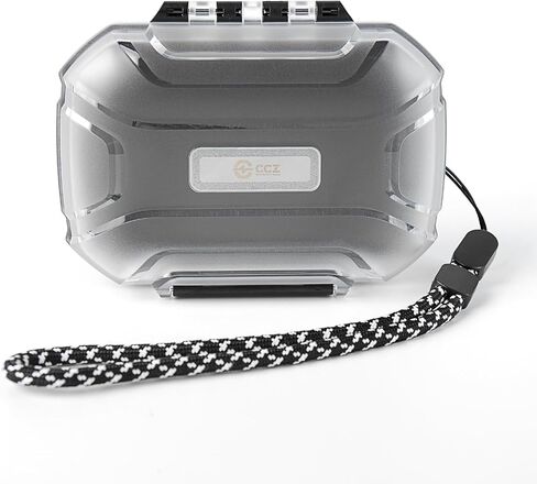 CCZ ZC01 Hard Shell IEM Case for KZ ZS10 Pro in Ear Monitor, Travel Portable Earbuds Case Waterproof Headphone Storage Box for Shure SE215, CCZ Melody, KBEAR KS1, KZ ZAR, Earphone,Earbuds(Clear Black) in Kuwait