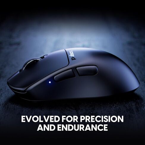 ماوس الألعاب اللاسلكي Pulsar Gaming Gears X3، خفيف الوزن للغاية (1.76 أونصة/50 جم)، مريح هجين، مفتاح بصري، 32000 نقطة في البوصة، 750 IPS، مستشعر XS-1، متوافق مع 8k (ميني، أسود) (متجدد) in Kuwait