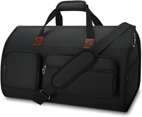 حقائب دفل الملابس للسفر، Pucuwu قابلة للحمل للرجال والنساء، تخزين جاف ورطب، حجرة للأحذية، 2 في 1 حقيبة ملابس معلقة تناسب حقائب السفر لرحلات العمل (أسود) in Kuwait