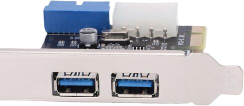 بطاقة توسيع Bewinner PCIe إلى USB 3.0، بطاقة داخلية للكمبيوتر المكتبي عالية السرعة بمنفذين بسرعة 5 جيجابت في الثانية مع موصل 19 دبوسًا، لا حاجة إلى طاقة خارجية، لنظام Wins Linux in Saudi Arabia