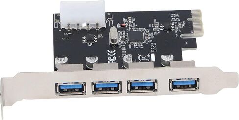 Bewinner PCI Express USB 3.0 Expansion Card, 4 Ports USB 3.0 PCI Express Professional 5V with CD for Workstations in Saudi Arabia
