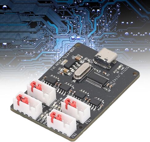 وحدة المنفذ التسلسلي USB إلى TTL 4 طرق اتصال مستقلة عالية السرعة مع مؤشرات LED واجهة من النوع C لمشاريع الإلكترونيات لوحة PCB ذاتية الصنع in Saudi Arabia