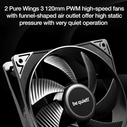 be quiet! Pure Loop 3 240 mm All-in-One Water Cooling for Slightly Overclocked AMD/Intel Systems, 2x Pure Wings 3 120 mm PWM High-Speed Fans, High Static Pressure, Whisper-Quiet PWM Pump in Saudi Arabia