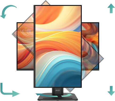 MSI PRO MP245PG E14 24-inch IPS 1920 x 1080 (FHD) Computer Monitor, 144Hz, Adaptive-Synch, HDMI, Display Port, VGA Port, VESA Mountable, Tilt, Height Adjustable,Speaker, 1ms, Black in Saudi Arabia