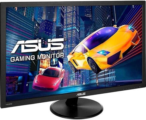 شاشة كمبيوتر ASUS رفيعة للغاية مقاس 21.5 بوصة للألعاب - دقة Full HD 1920x1080، ووقت استجابة 1 مللي ثانية، ومكبرات صوت مدمجة، ومنفذ HDMI، ومنفذ VGA - VP228HE in Saudi Arabia