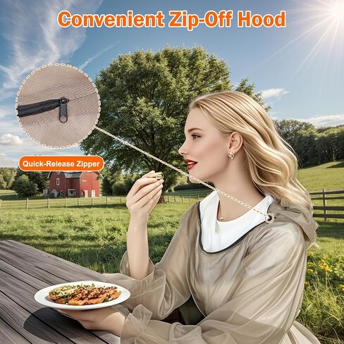 Mosquito Suit - Full Body Bug Jacket, Pants, Gloves & Socks - Outdoor Bug Protection for Gardening, Fishing, Hiking in Saudi Arabia