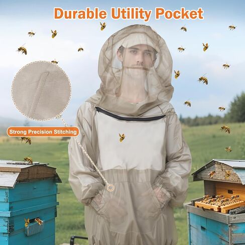 Mosquito Suit - Full Body Bug Jacket, Pants, Gloves & Socks - Outdoor Bug Protection for Gardening, Fishing, Hiking in Saudi Arabia