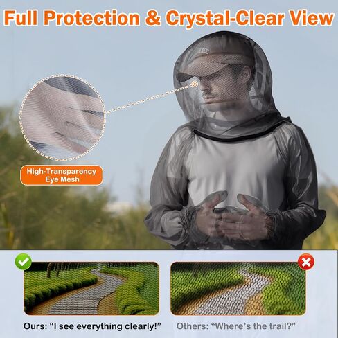 Mosquito Suit - Full Body Bug Jacket, Pants, Gloves & Socks - Outdoor Bug Protection for Gardening, Fishing, Hiking in Saudi Arabia