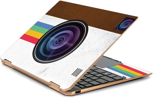 MightySkins Skin Compatible with HP Spectre x360 13.3" Gem-Cut (2019) - Vintage Polaroid | Protective, Durable, and Unique Vinyl Decal wrap Cover | Easy to Apply| Made in The USA in Saudi Arabia
