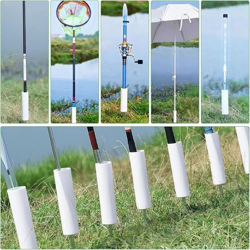 BokWin Fishing Rod Stand and Alarm, Rod Holders for Bank Beach Fishing, Features Support Stand & Alarm Bells, Constructed with Reinforced PVC for Reliable Fishing Stability in Kuwait