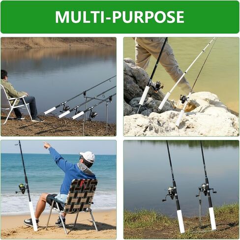 BokWin Fishing Rod Stand and Alarm, Rod Holders for Bank Beach Fishing, Features Support Stand & Alarm Bells, Constructed with Reinforced PVC for Reliable Fishing Stability in Kuwait