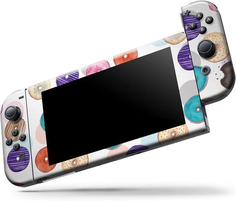 Design Skinz - متوافق مع Nintendo DSi XL - غطاء حماية من الفينيل قابل للإزالة ومقاوم للخدش - طبقة خارجية ملونة على شكل كعكة الدونات in Kuwait
