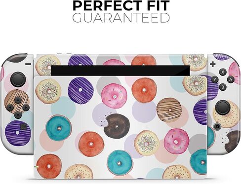Design Skinz - متوافق مع Nintendo DSi XL - غطاء حماية من الفينيل قابل للإزالة ومقاوم للخدش - طبقة خارجية ملونة على شكل كعكة الدونات in Kuwait
