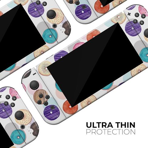 Design Skinz - متوافق مع Nintendo DSi XL - غطاء حماية من الفينيل قابل للإزالة ومقاوم للخدش - طبقة خارجية ملونة على شكل كعكة الدونات in Kuwait