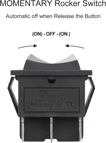 Baomain Boat Rocker Switch RK1-01 DPDT ON-Off-ON 16A 250VAC 6 Pins VDE TüV حزمة من 5 in Kuwait