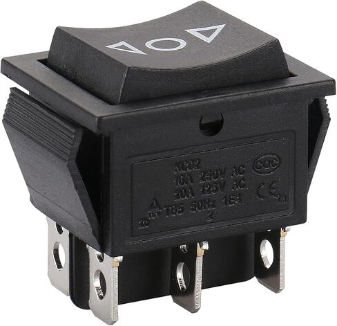 Baomain Boat Rocker Switch RK1-01 DPDT ON-Off-ON 16A 250VAC 6 Pins VDE TüV حزمة من 5 in Kuwait