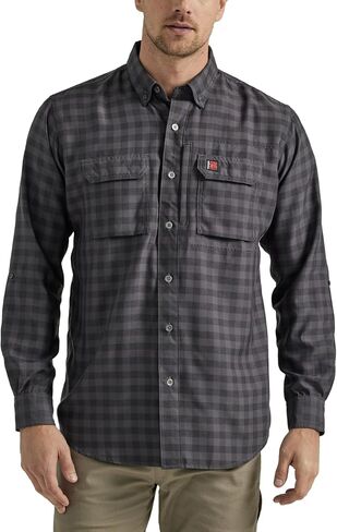 قميص عمل Wrangler Riggs Workwear للرجال مقاوم للهب بجيبين in Kuwait